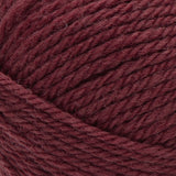 Claret swatch of Patons Classic Wool Worsted yarn (dark purple/red)