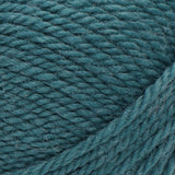 Rich teal swatch of Patons Classic Wool Worsted yarn