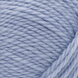 Blue fog swatch of Patons Classic Wool Worsted yarn (pale light blue/purple)