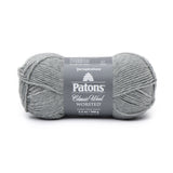 A ball of Patons Classic Wool Worsted in colourway Grey Mix