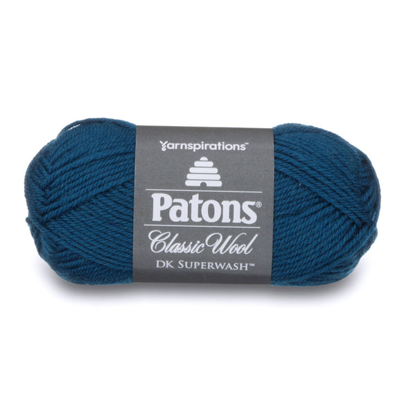 Ball of Patons Classic Wool DK Superwash in colourway Mallard Teal