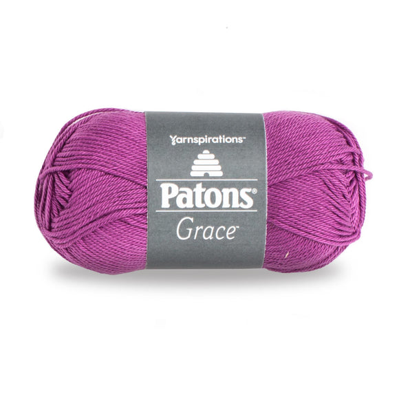 A ball of Patons Grace in colour Orchid (magenta)