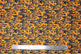 Flat swatch fire alarm fabric (black fabric with orange/yellow flames layered over grey flames)