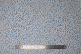Flat swatch droplets white fabric (white fabric with realistic water droplets in pale blue allover)