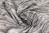 Swirled swatch bark fabric (wavy brown/white bark pattern/lines realistic look)