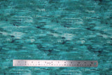 Flat swatch Blue fabric (teal/turquoise blue distressed/marbled look fabric)