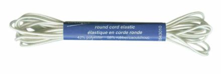 Unique round cord elastic 1.5mm (white)