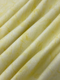 Swirled swatch microprint flannel in yellow dyed (pale yellow dye marks on white)