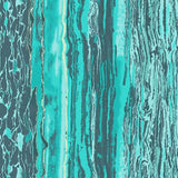 Swatch of wild horses printed fabric in turquoise (water texture printed fabric in aqua/teal colours)