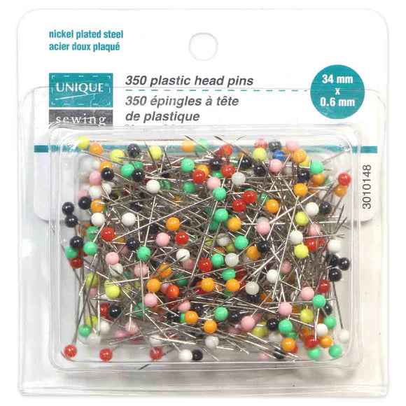 Pack of rainbow plastic head pins (350pc)