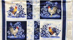 Group swatch assorted Home to Roost themed fabrics in various styles/colours