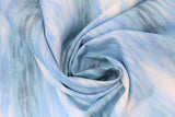 Swirled water fabric swatch (white and light blues with some grey marbled fabric to mimic water texture)