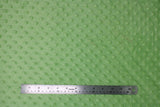Flat swatch aloe (light green) solid coloured minky fabric with embossed dots