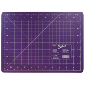 9" x 12" purple cutting mat with grid lines