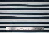 Flat swatch stripes fabric (white and navy horizontal striped fabric)
