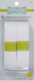 Small package of precut 1" fold over diaper elastics (white x2)