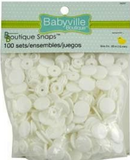 200 (sz 24) white snaps in packaging from Babyville