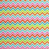 Square swatch PUL Diaper Fabric (white fabric with orange/teal/pink/red/blue/green chevron detail, white between each colour)