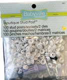 100 (double sided) white snaps in packaging from Babyville