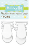 Babyville Pacifier Clips in packaging set of 4 (white colour)