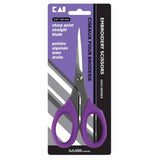 Sharp point embroidery scissors in packaging (size 5.5")
