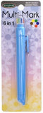 Multi-Mark 6-In-1 Marker in blue colour in packaging on white background