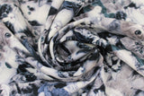 Swirled swatch Cat Breeds fabric (busy collaged fabric with greyscale kittens allover in various breeds)