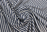 Swirled swatch navy fabric (dark navy fabric with vertical grey stripes allover)