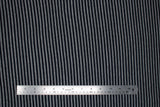 Flat swatch navy fabric (dark navy fabric with vertical grey stripes allover)