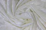 Swirled swatch crushed velvet in white