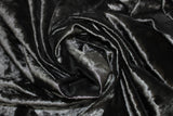Swirled swatch crushed velvet in black