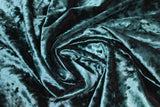 Swirled swatch crushed velvet in pine (hunter green)
