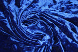 Swirled swatch crushed velvet in royal blue