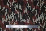 Flat swatch camo printed cotton in brown