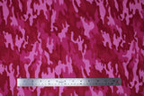 Flat swatch camo printed cotton in pink