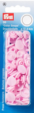 30 pack of Prym Snaps in packaging (style light pink circles)