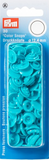 30 pack of Prym Snaps in packaging (style turquoise/aqua circles)