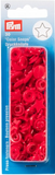 30 pack of Prym Snaps in packaging (style red stars)