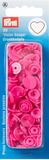 30 pack of Prym Snaps in packaging (style pink hearts)
