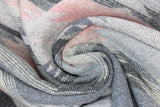 Swirled swatch southwest pattern printed fabrics in pink/grey (light to dark grey and pink material and print)