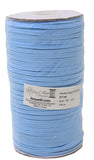 100m spool of 1/8" (3mm) wide elastic in light blue