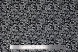 Flat swatch playtime print in black bandana (black fabric with white bandana/paisley print)