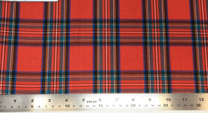Group swatch Stewart tartan printed fabric in various colours