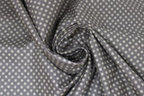 Swirled swatch Tonal Dot Gray fabric (dark grey fabric with small light grey dots allover)