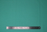 Flat swatch Con-Dot fabric (mint fabric with dark mint dots allover connected with tiny lines)