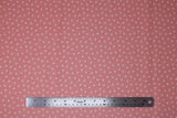 Flat swatch Spotted fabric (pink fabric with white polka dots allover)