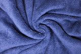 Swirled swatch navy fluffy fabric