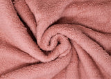 Swirled swatch rose fluffy fabric