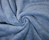 Swirled swatch powder blue fluffy fabric