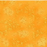 Orange marbled fabric with pale yellow/orange floral and cracked texture print